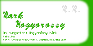 mark mogyorossy business card